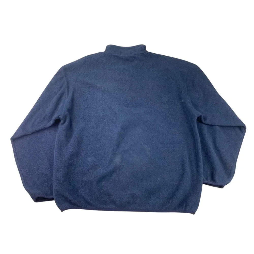 Vintage Nautica Competition Fleece Pullover Men XXL Navy Blue Yellow Made USA‎